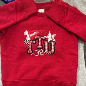 TEXAS TECH Red Kids Sweatshirt with Embroidered Design
